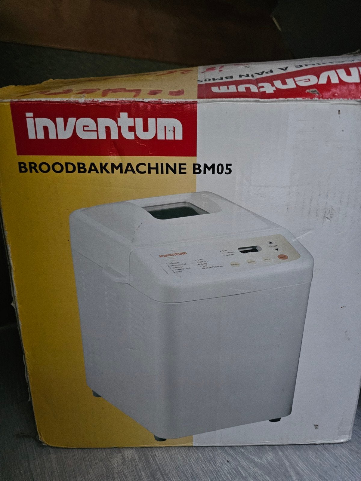 Inventum Broodbakmachine BM05, Met timer, Kijkvenster, 800 tot 1200 gram deeg, Ophalen of Verzenden