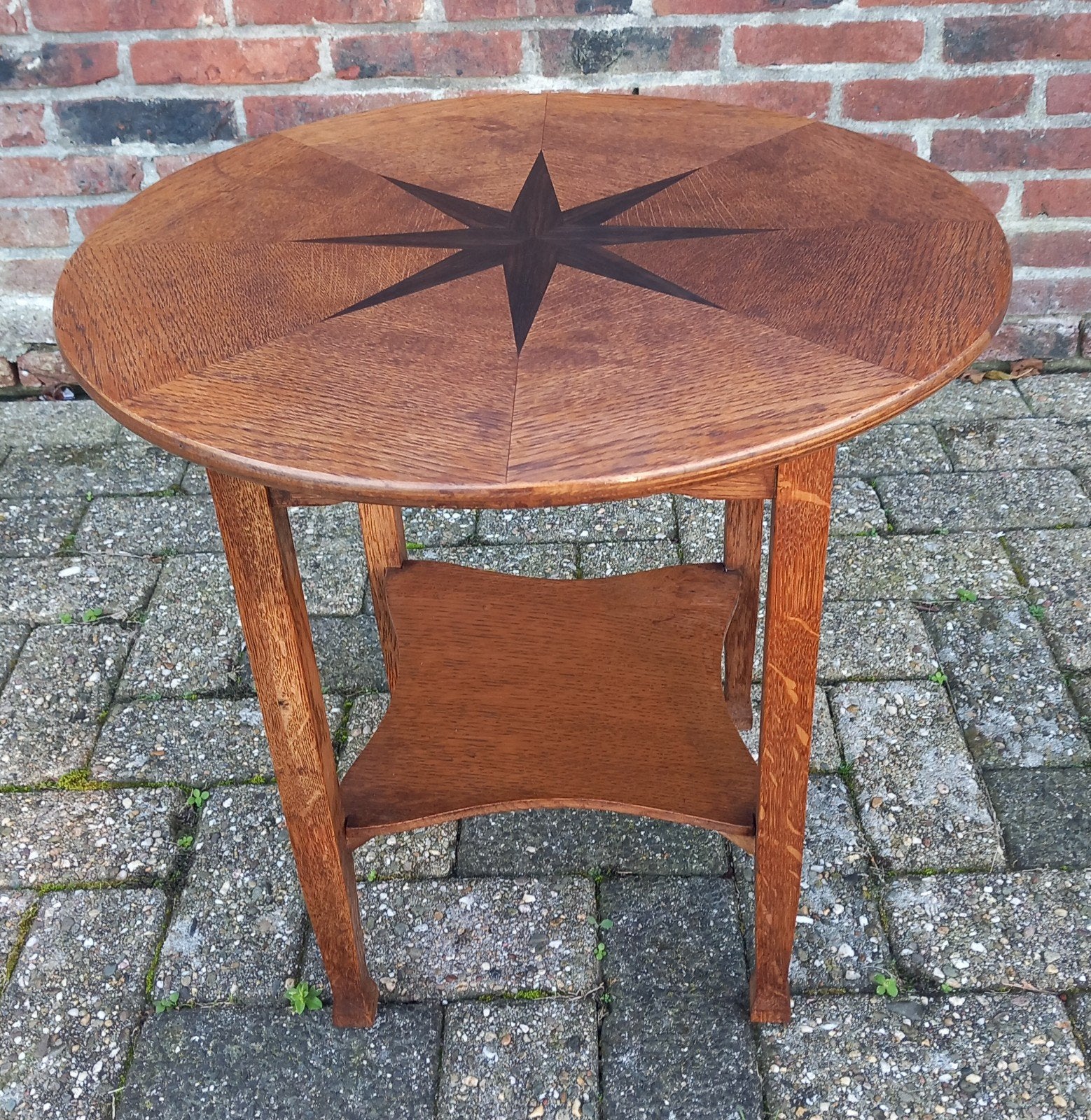 Art deco bijzettafel met stermotief, Antiek en Kunst, Ophalen