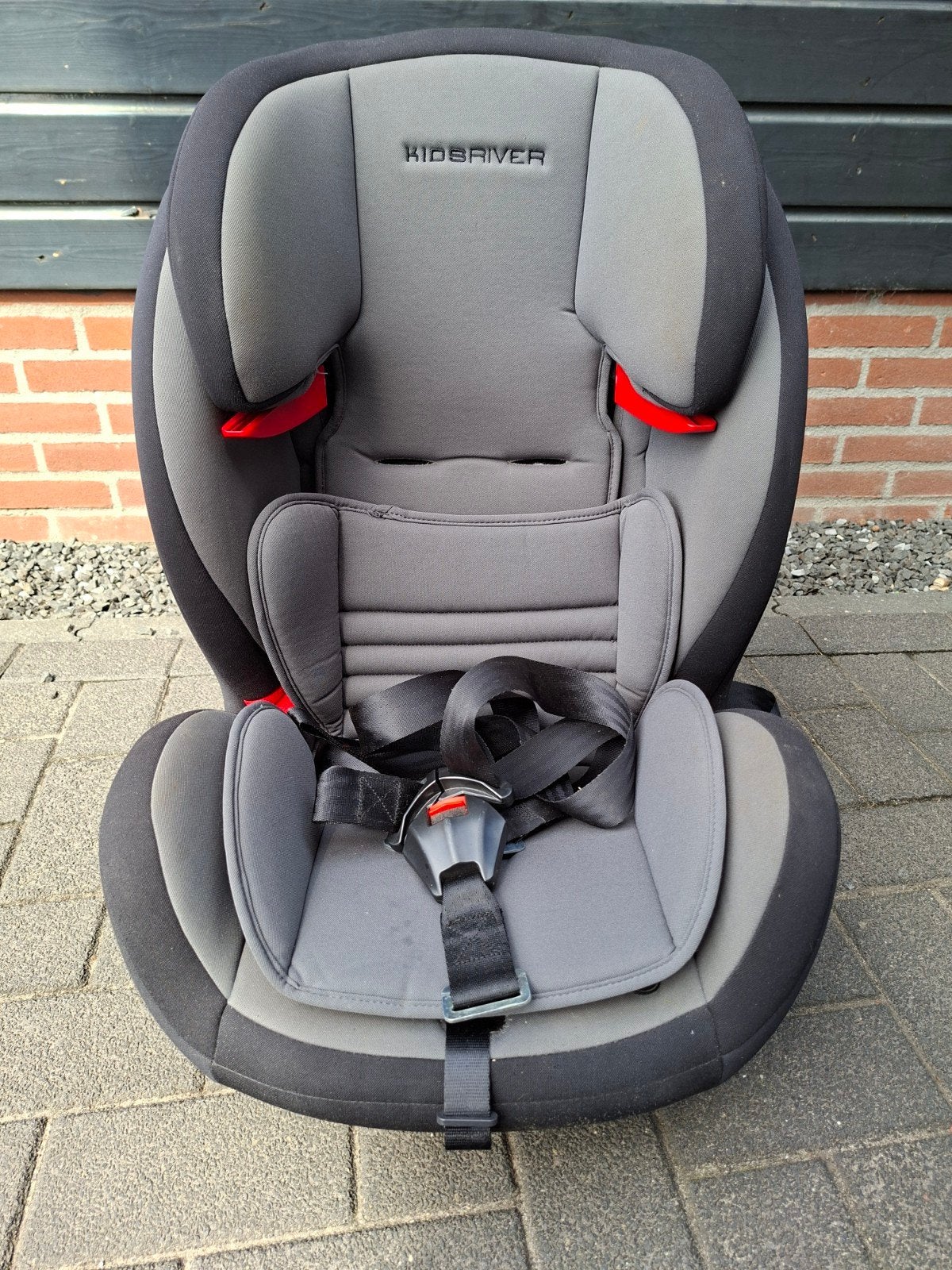KIDSRIVER Autostoel - Grijs/Zwart - 9-36 kg, Kinderen en Baby's, Autostoeltjes, Autogordel, Zijbescherming, 9 t/m 36 kg, Ophalen