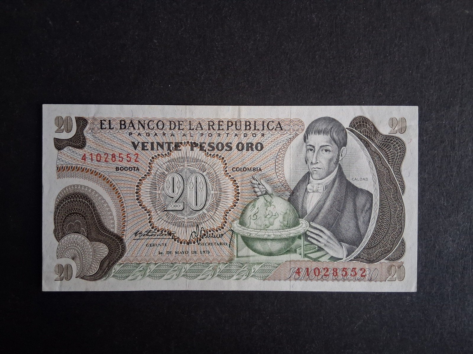 20 pesos Colombia xf 1979, Ophalen of Verzenden, Zuid-Amerika, Los biljet