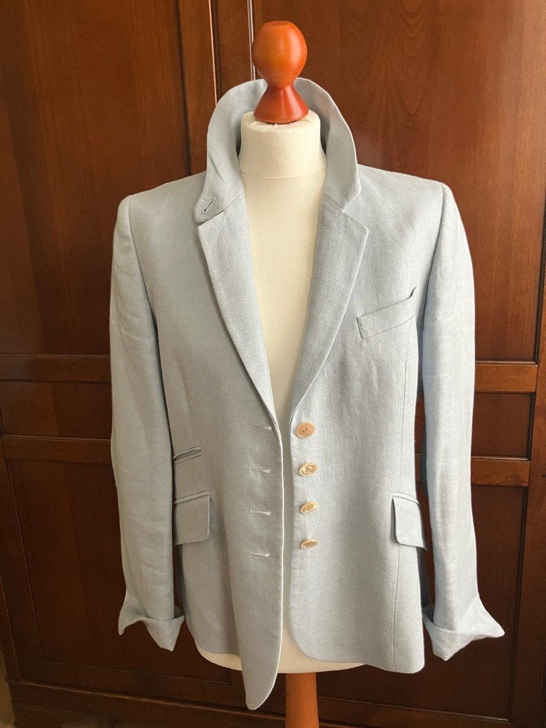 SCAPA / PAUW blazer lichtblauw maat 40/42, Kleding | Dames, Jasjes, Kostuums en Pakken, Maat 38/40 (M), Scapa, Blauw, Ophalen of Verzenden