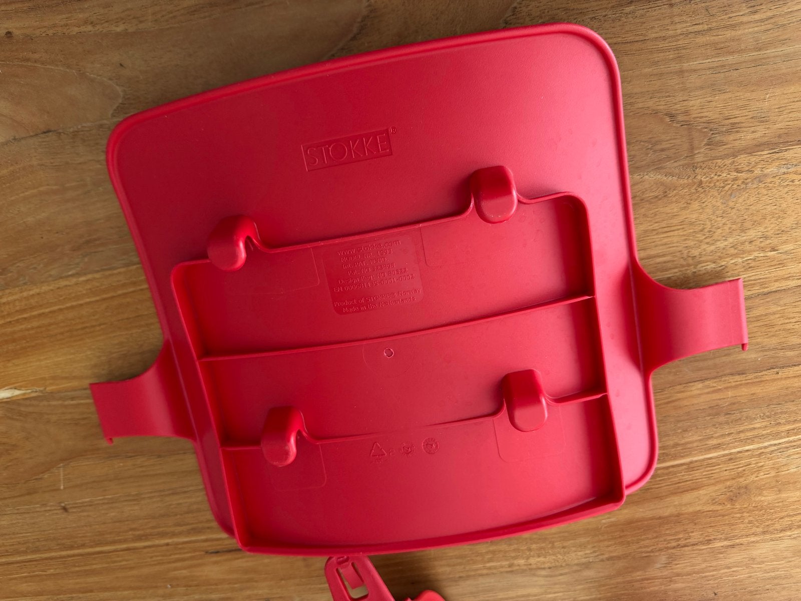 Stokke Tripp Trapp babyset in rood, Ophalen of Verzenden, Gebruikt, Meegroeistoel, Stoelverkleiner