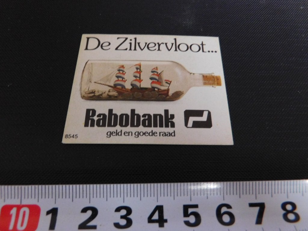 sticker RABOBANK De Zilvervloot *, Verzamelen, Stickers, Ophalen, Zo goed als nieuw