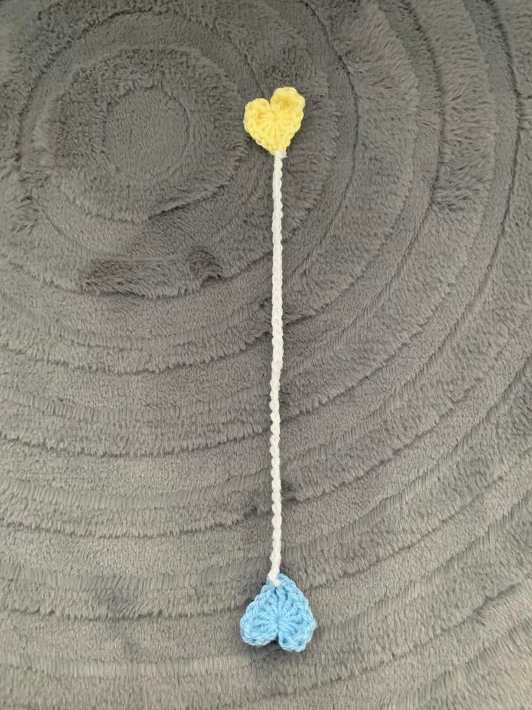 Blauw en gele hartjes boekenlegger, Ophalen of Verzenden, Nieuw, Overige onderwerpen