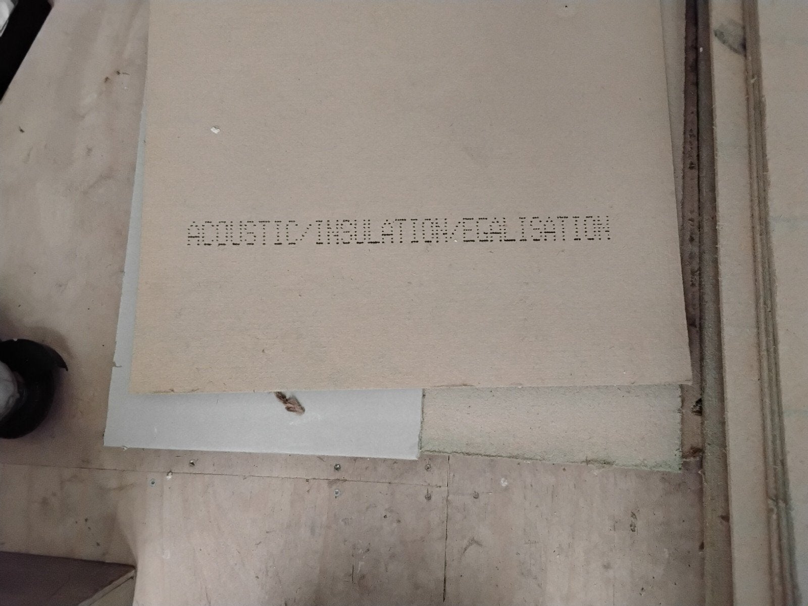 Akoestische egalisatie isolatieplaten ondervloer, Overige materialen, Gebruikt, 5 tot 10 m², Vloerisolatie