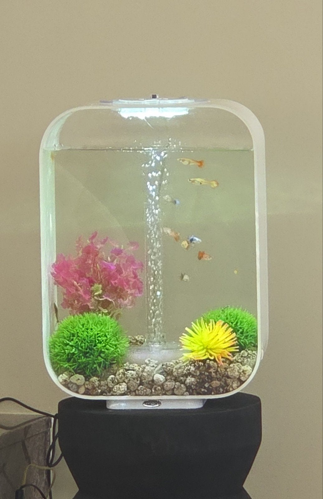 BiOrb Life 15 aquarium + verlichting & accessoires, Kunststof, Ophalen, Zo goed als nieuw, Met deksel