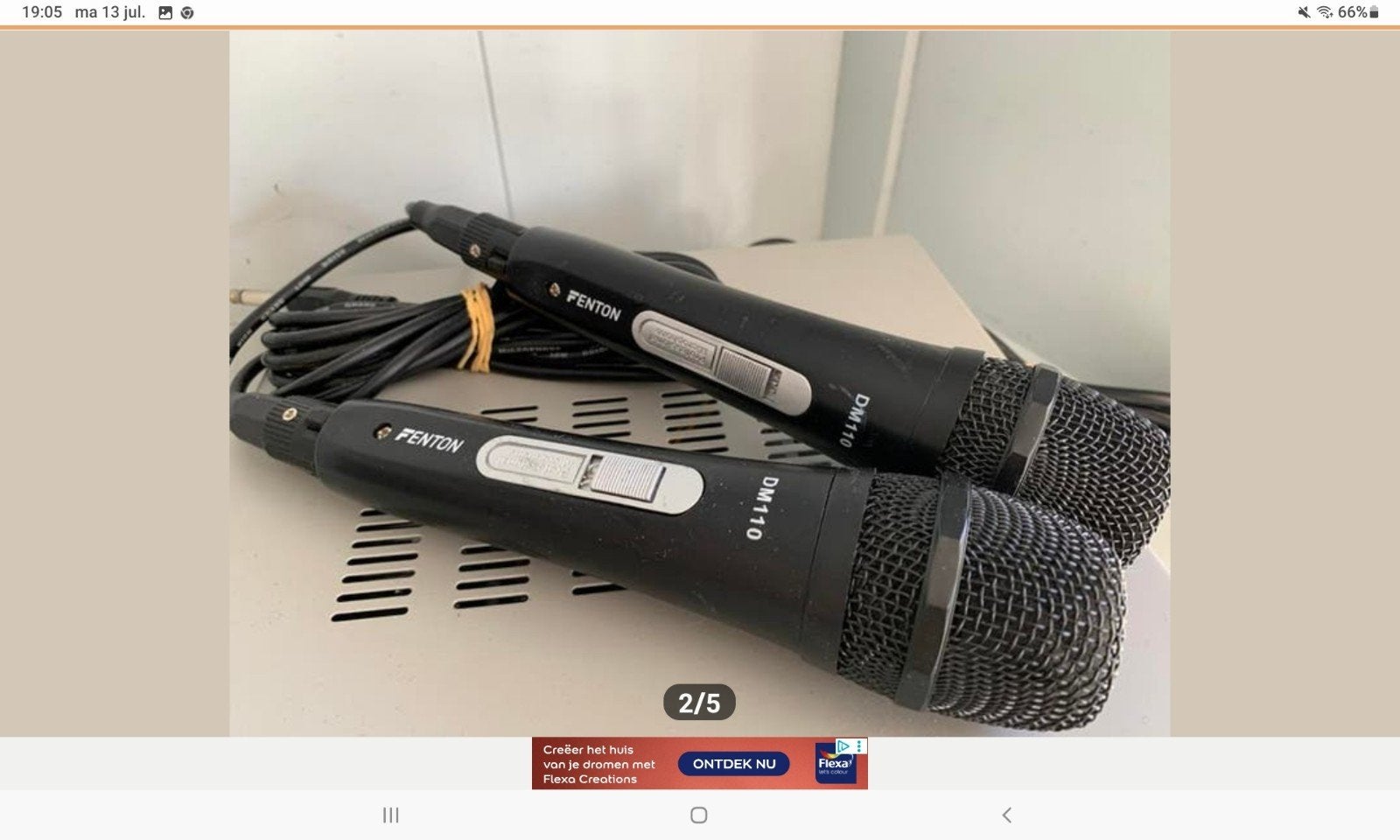 2 Fenton DM110 Microfoons, Muziek en Instrumenten, Ophalen of Verzenden, Gebruikt, Zangmicrofoon