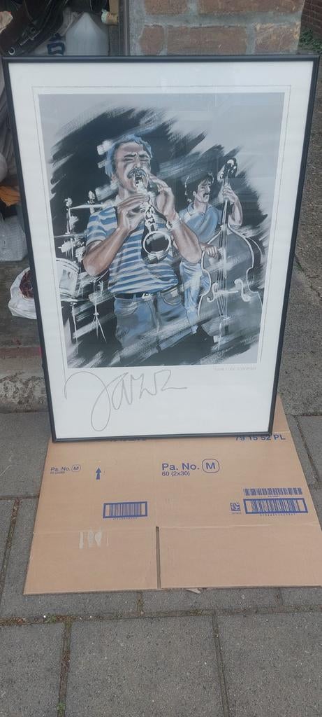 2 jazz schilderijen, Ophalen of Verzenden, Zo goed als nieuw, Schilderij, Minder dan 50 cm