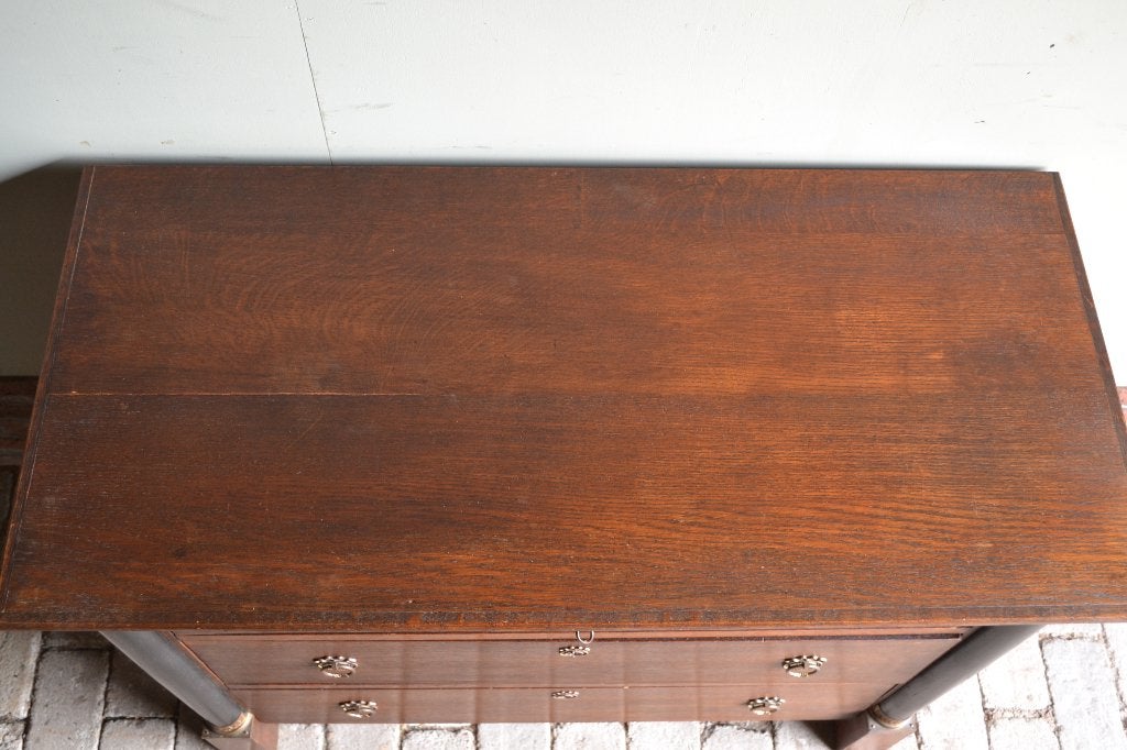 Prachtige antieke eiken houten Empire ladekast, dressoir., Verzenden