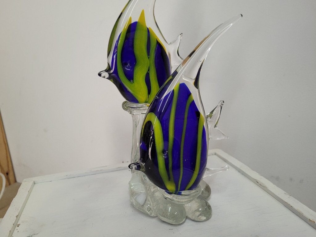 schitteren murano glas vis sculptuur 2 vissen in 1, Ophalen of Verzenden, Zo goed als nieuw, Overige typen