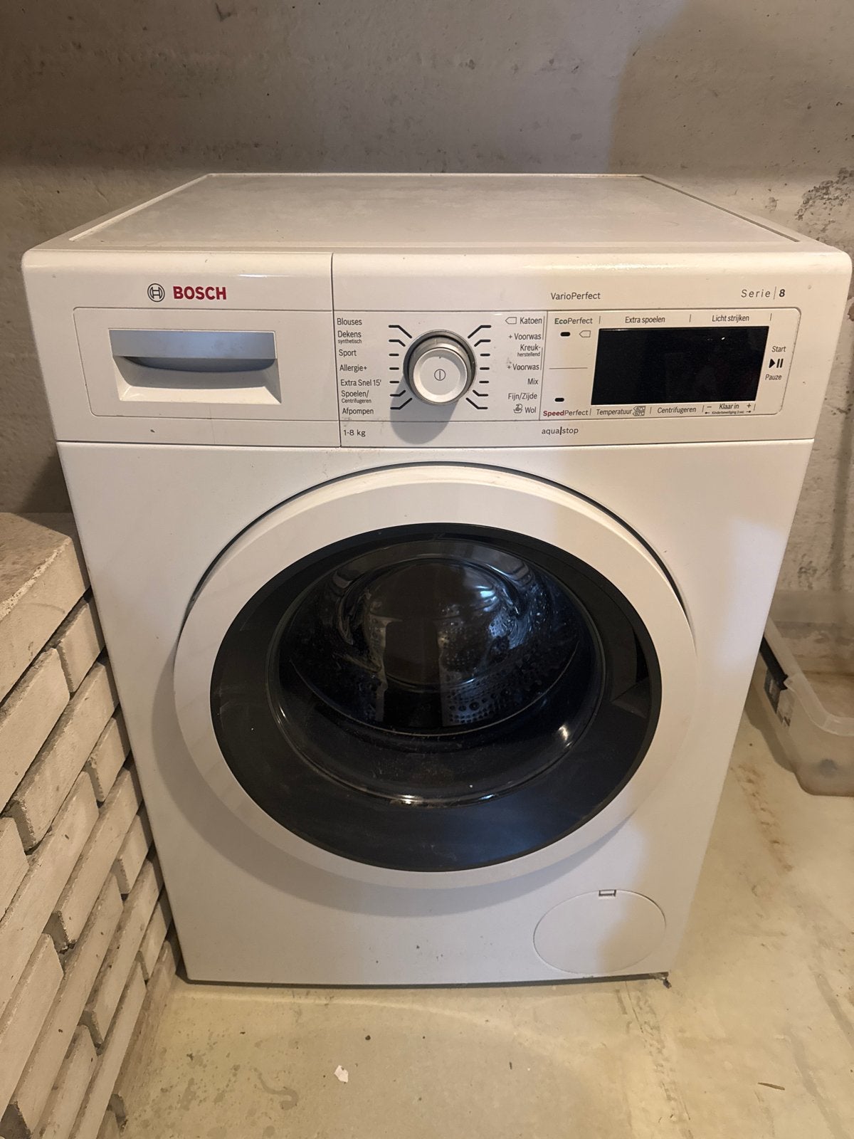 Bosch VarioPerfect Serie 8 Wasmachine - Defecte waterpomp, Witgoed en Apparatuur, Ophalen, Voorlader, Niet werkend, 85 tot 90 cm