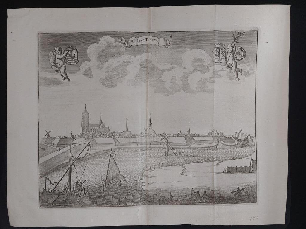 29 / De Stad Tholen     Gravure uit 1696, Ophalen of Verzenden