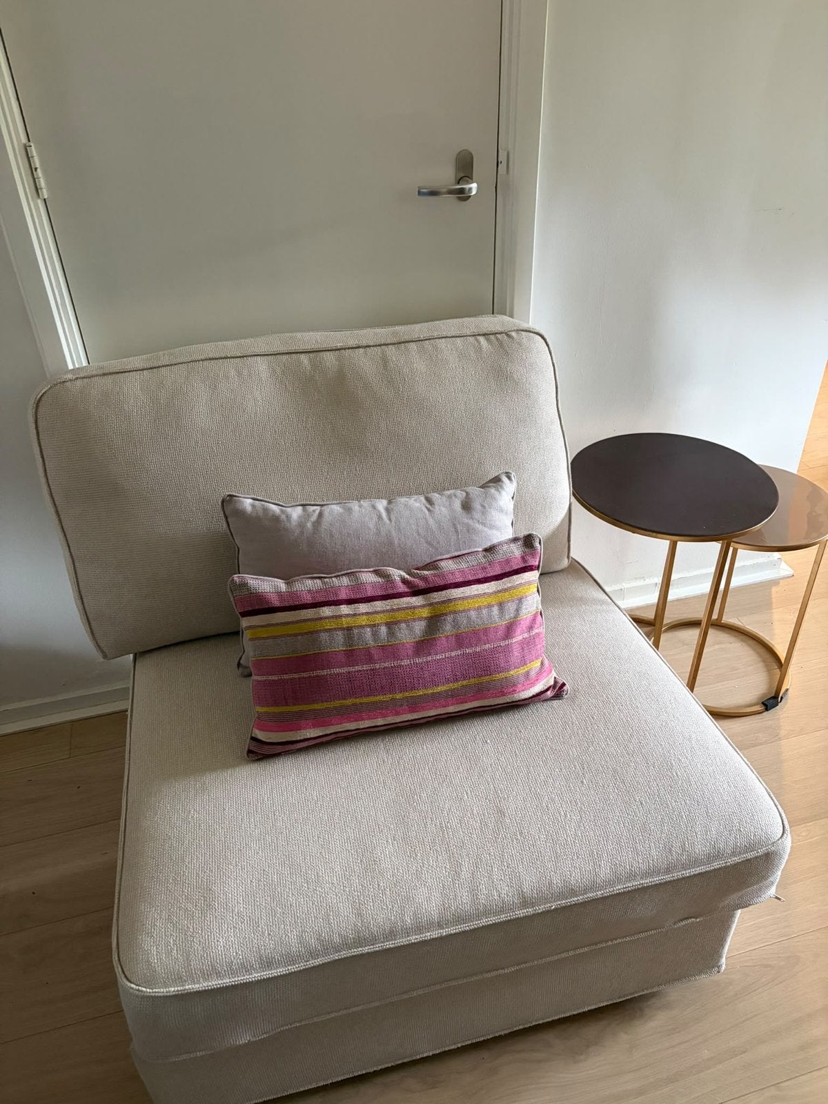 IKEA kivik slaapstoel - Beige, Ophalen, Gebruikt, 90 cm, Eenpersoons