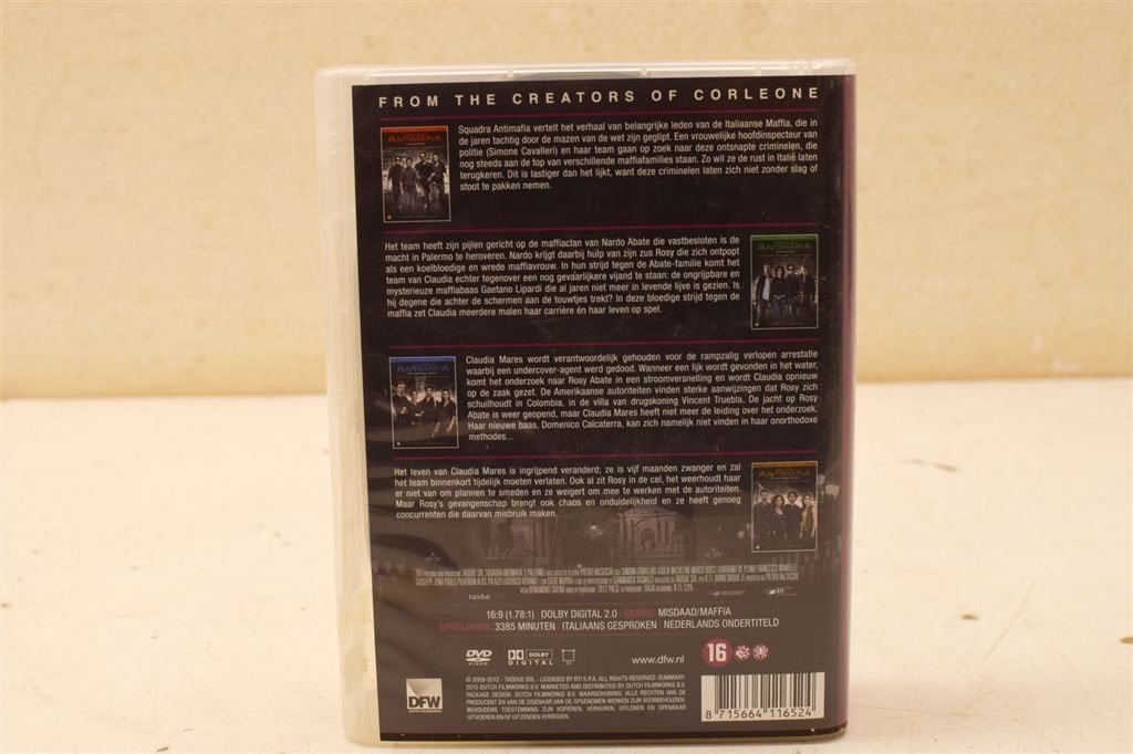 17 dvd box Squadra Antimafia seizoen 1 tm 4 49428, Ophalen of Verzenden, Gebruikt