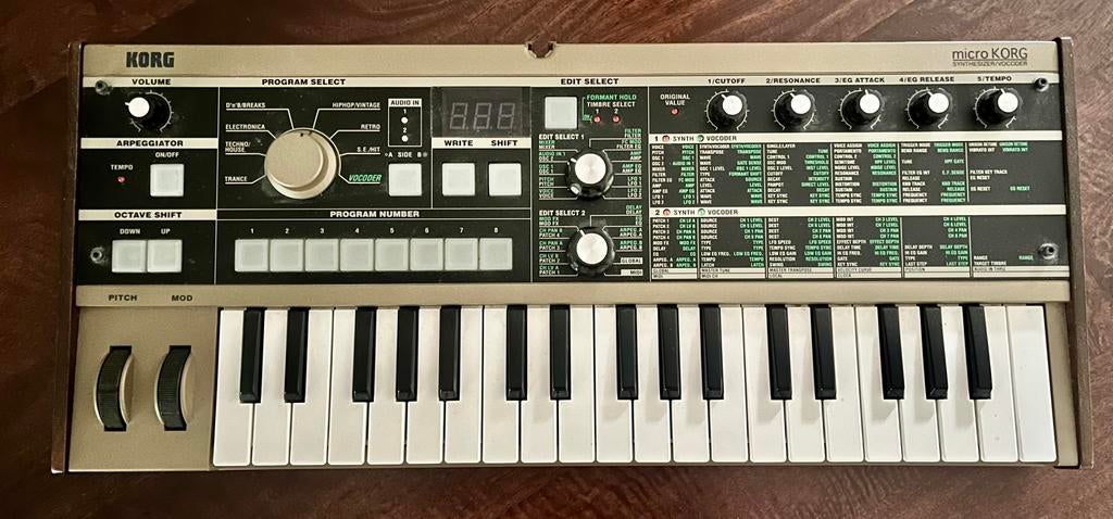 Korg Microkorg, Muziek en Instrumenten, Synthesizers, Gebruikt, Korg, Met midi-aansluiting, Overige aantallen