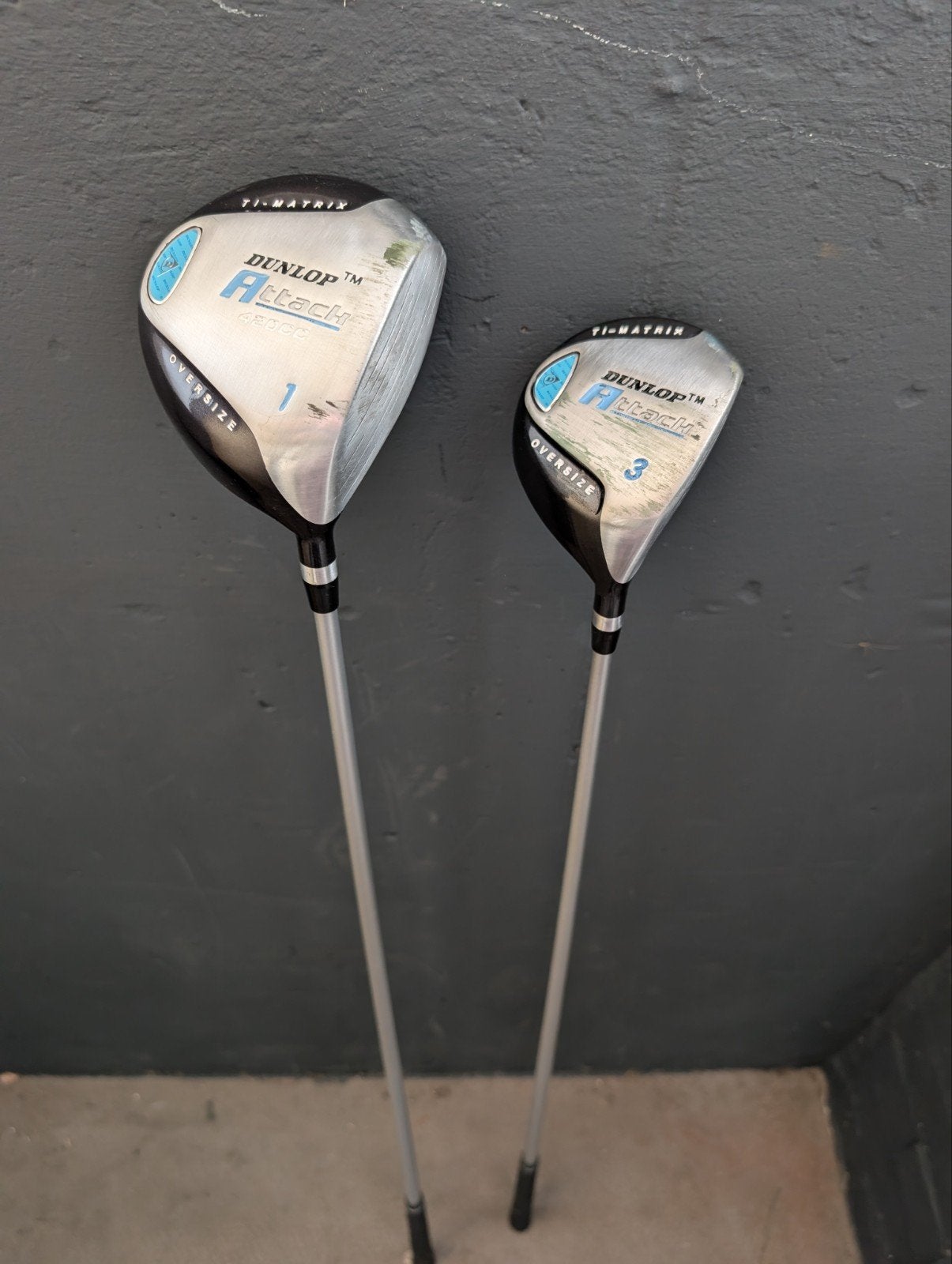 Dunlop Driver en Houten 3 Golfclubs, Ophalen, Gebruikt, Club, Overige merken
