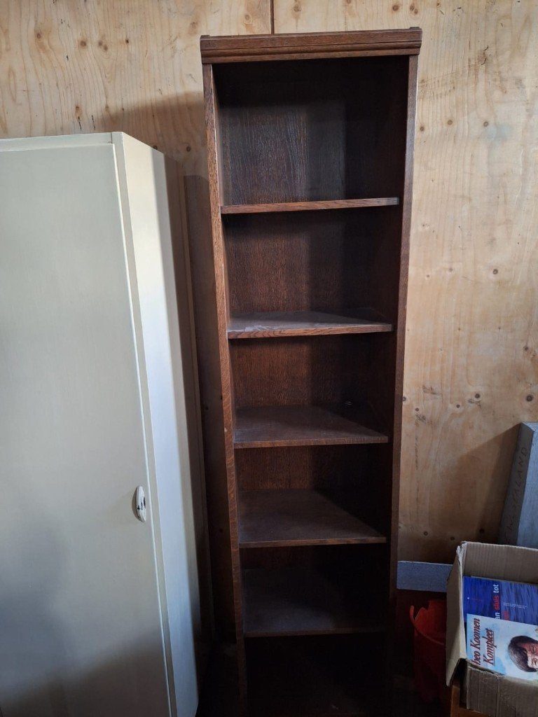 Houten Boekenkast met 5 planken, Ophalen, Met plank(en), Gebruikt, Klassiek, functioneel