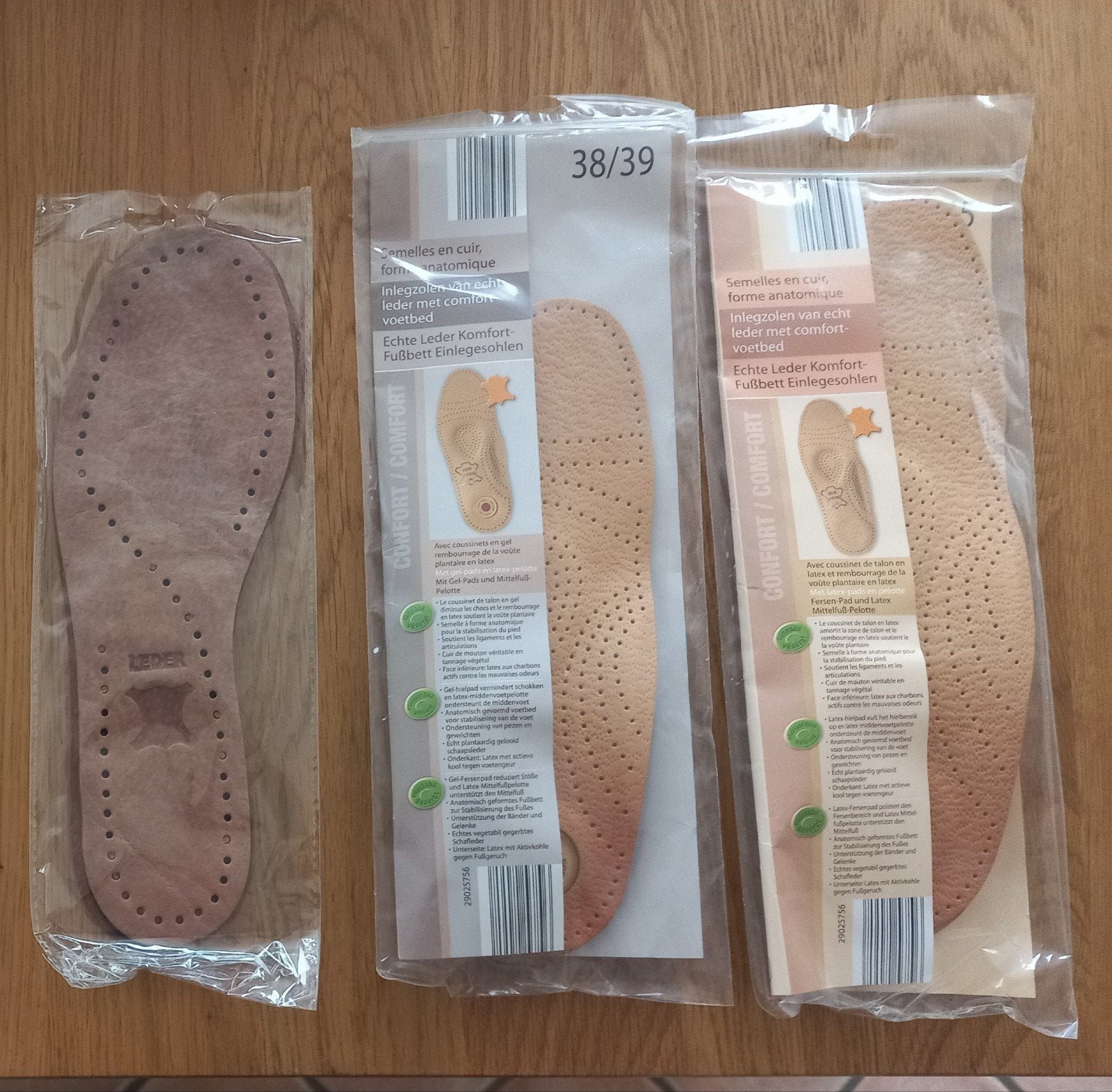 inlegzolen , leder , nieuw, Ophalen of Verzenden