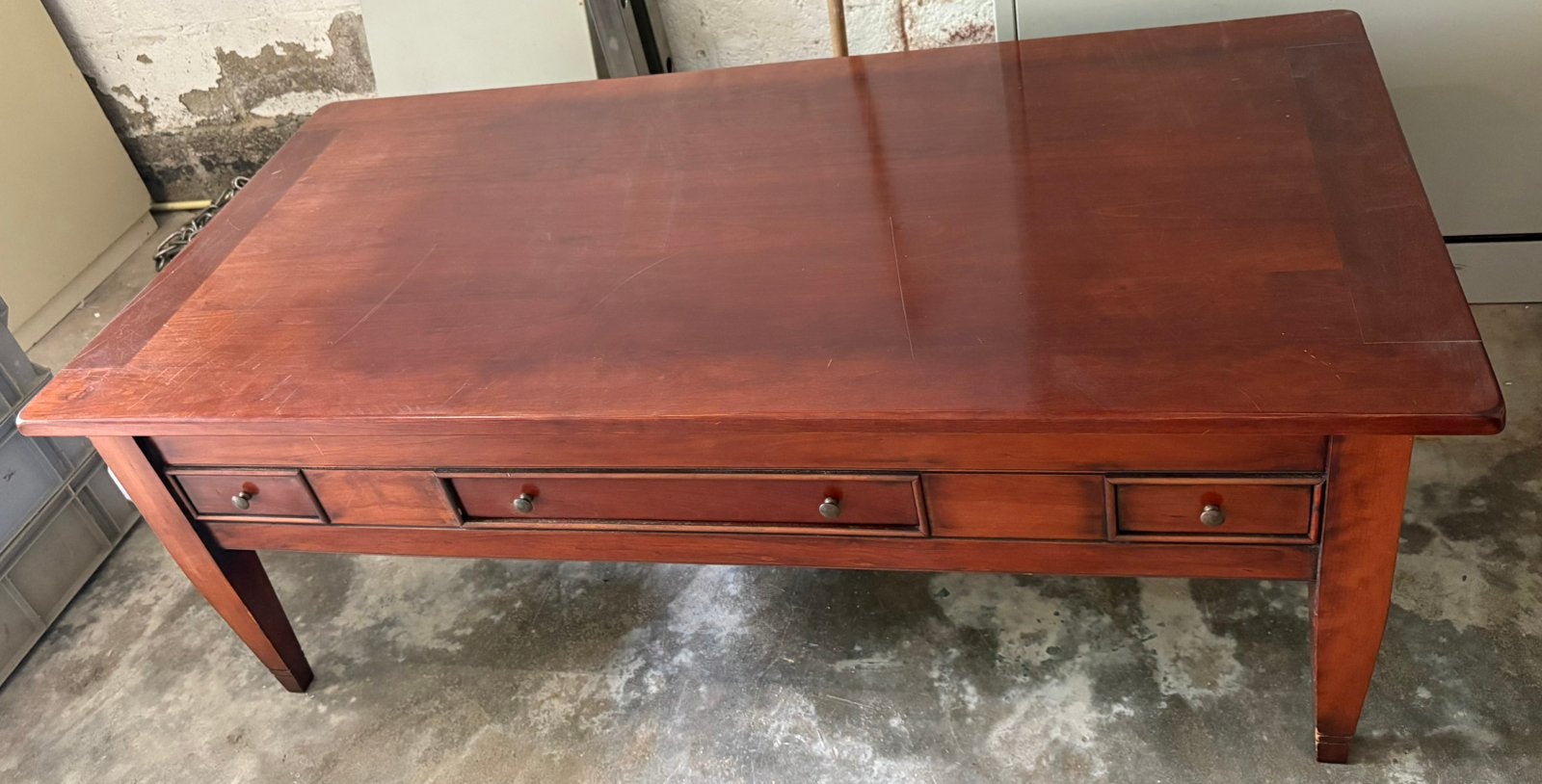 Kersenhouten salontafel, Huis en Inrichting, Tafels | Salontafels, Ophalen, 100 tot 150 cm, 50 tot 100 cm, Zo goed als nieuw