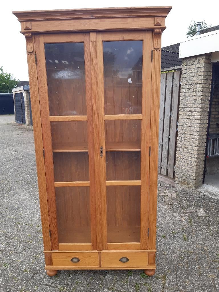 Mooie grenen servies kast, Antiek en Kunst, Antiek | Meubels | Kasten, Ophalen