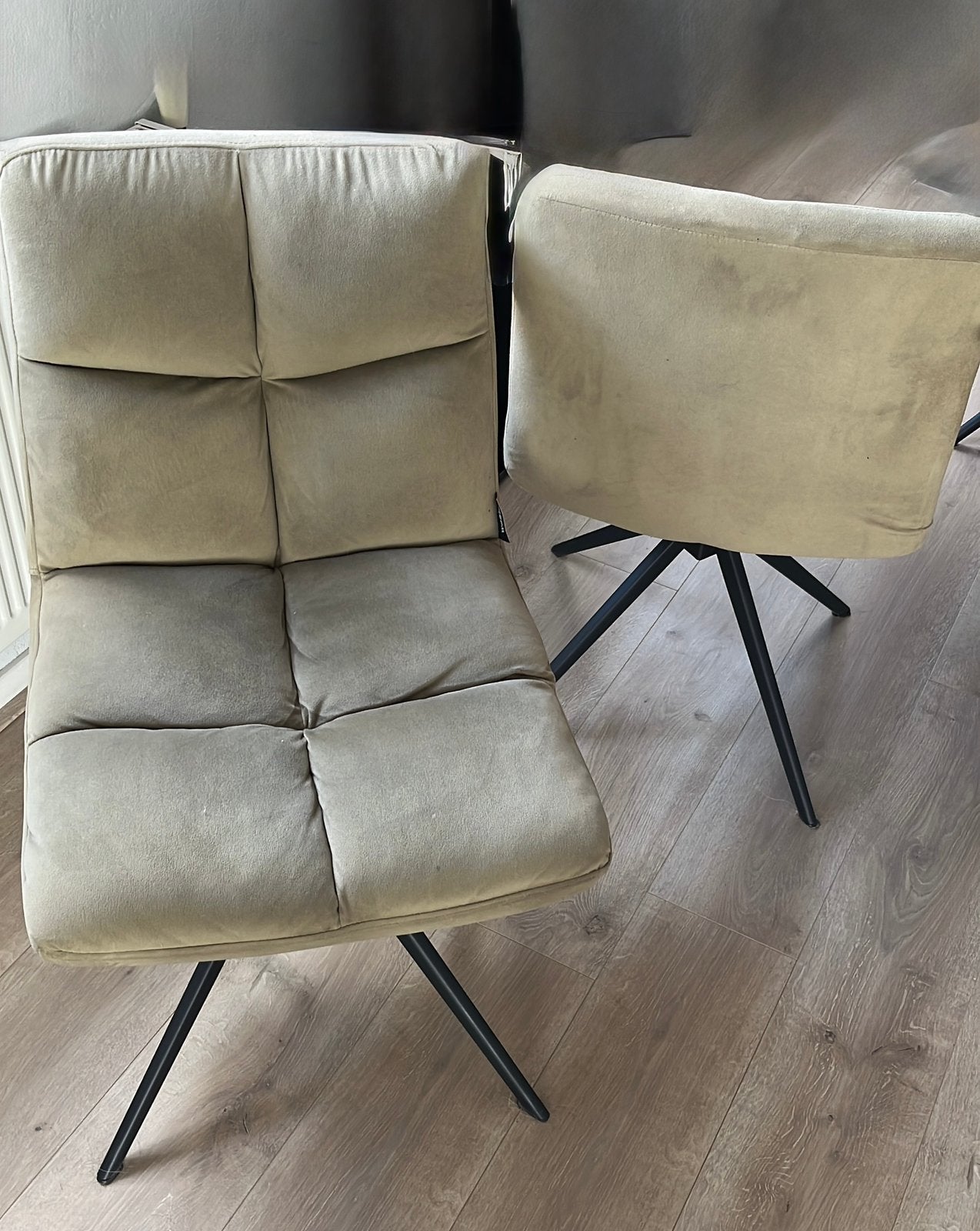 Woood eetkamerstoelen draaibaar, Huis en Inrichting, Ophalen, Overige kleuren, Zo goed als nieuw, Vier