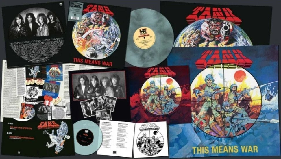 Tank - LP + 7" deluxe editioin Raven Jaguar Battleaxe Venom, LP, Heavy metal, Verzenden, Inclusief poster