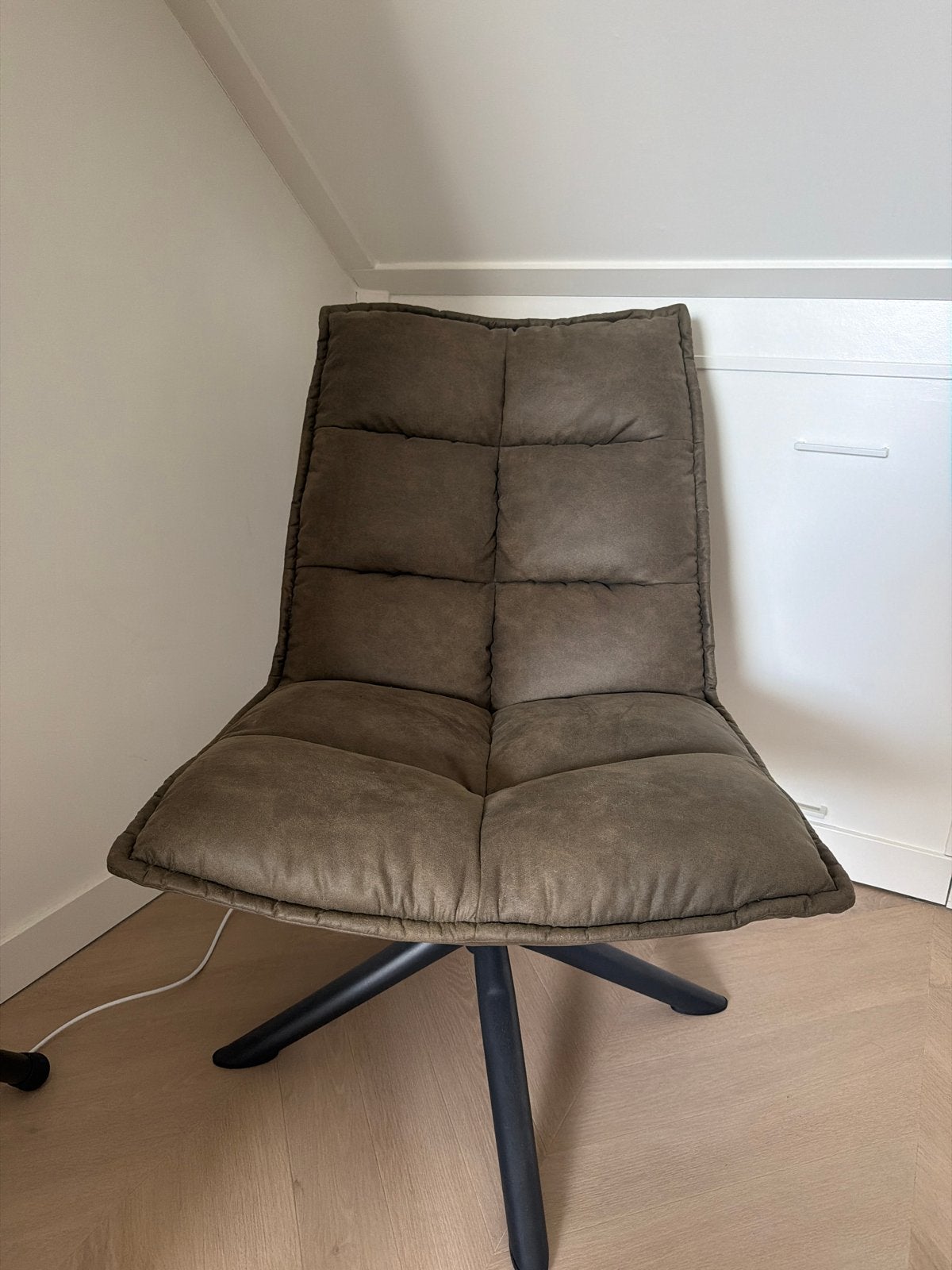 Draaifauteuil Clayton - groen, Gebruikt, Overige kleuren, Ophalen of Verzenden, Eén