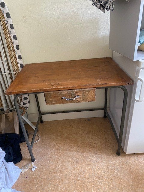 Tafel met lade/bureautafel, Antiek en Kunst, Antiek | Meubels | Tafels, Ophalen