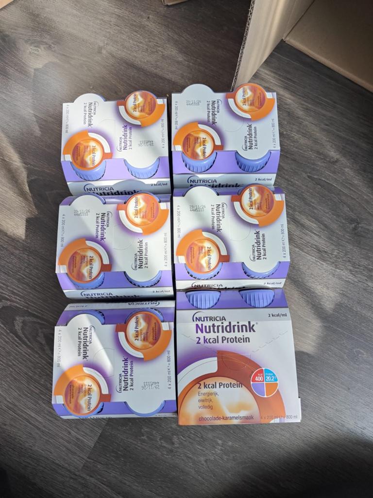 Nutricia Nutridrink Drinkvoeding Chocolade Karamel 24 Stuks, Diversen, Levensmiddelen, Ophalen of Verzenden