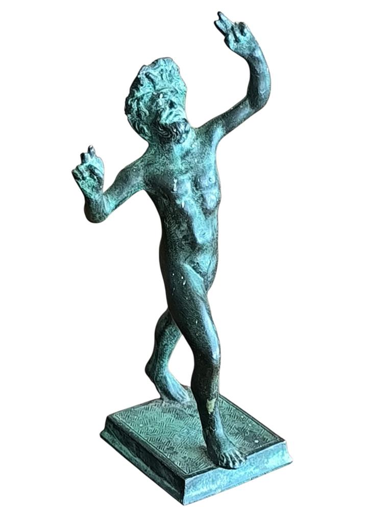Antiek brons Faun van Pompeii grand tour 19e eeuw, Ophalen of Verzenden