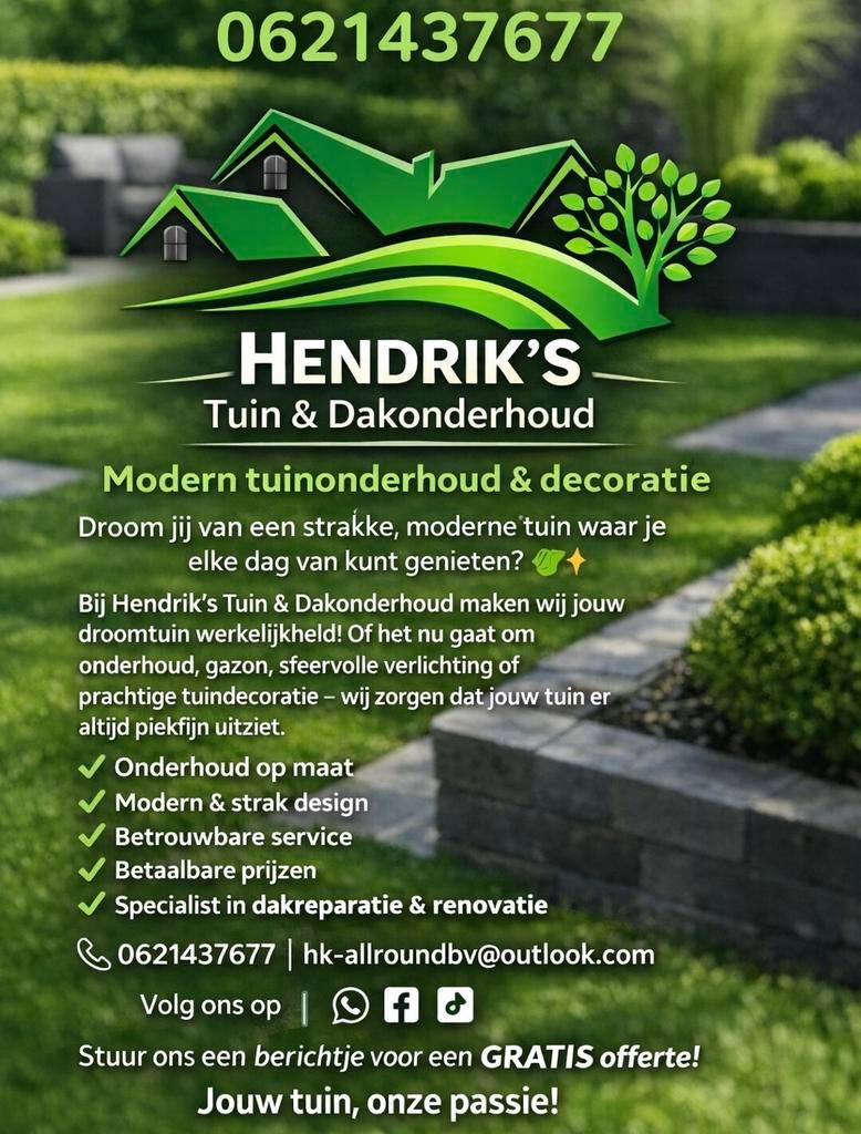 Allround/ tuinman beschikbaar, Ophalen of Verzenden