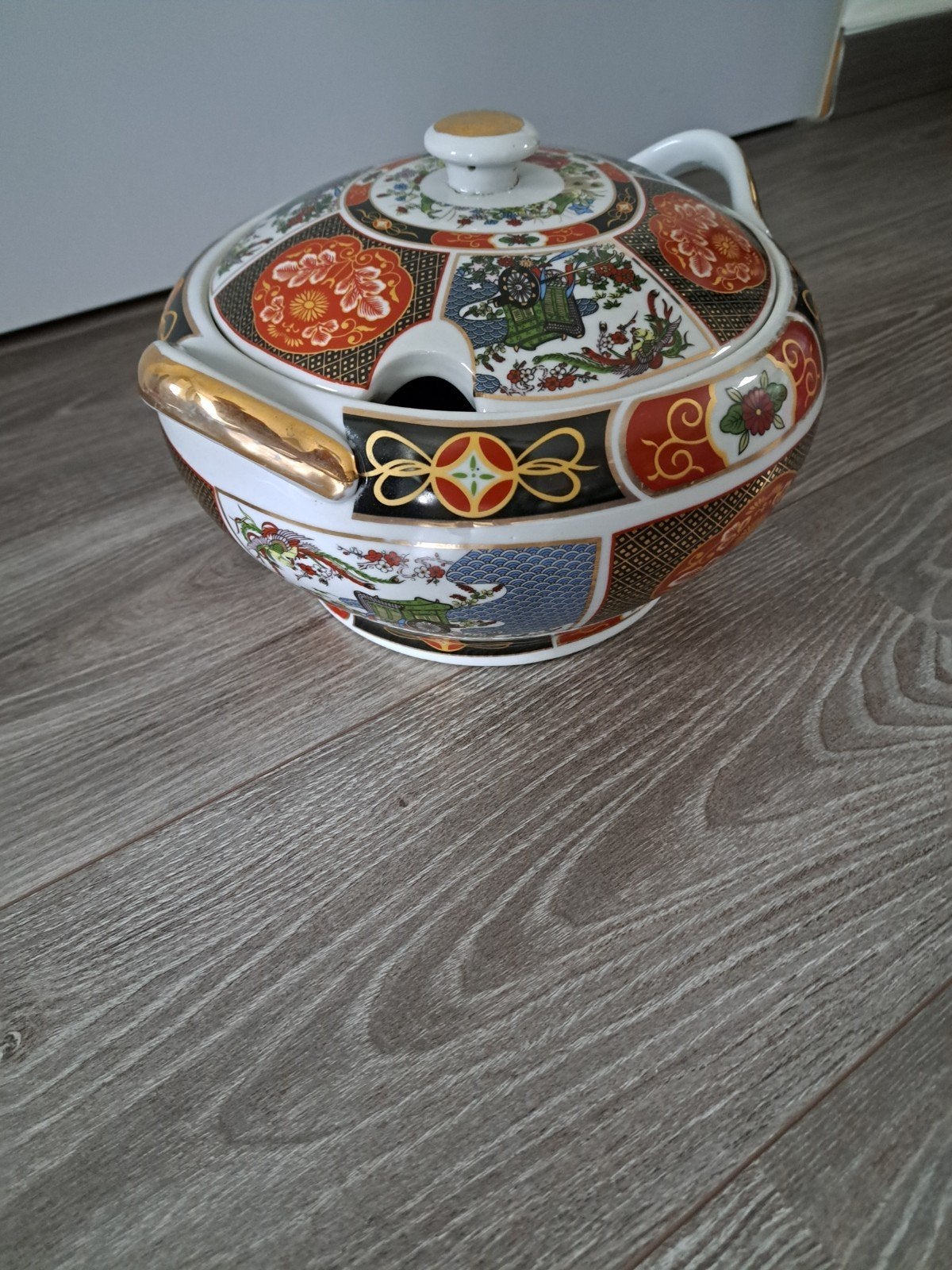 Vintage Chinese Soepterrine met Oosterse Decoratie, Ophalen