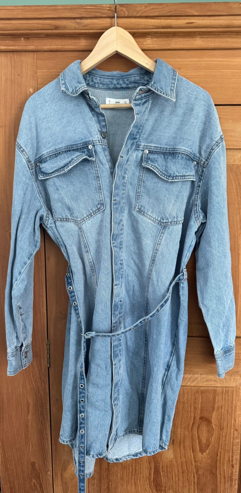 Denim/spijker jurk maat L van Lefties, Kleding | Dames, Blauw, Maat 42/44 (L), Ophalen of Verzenden, Zo goed als nieuw