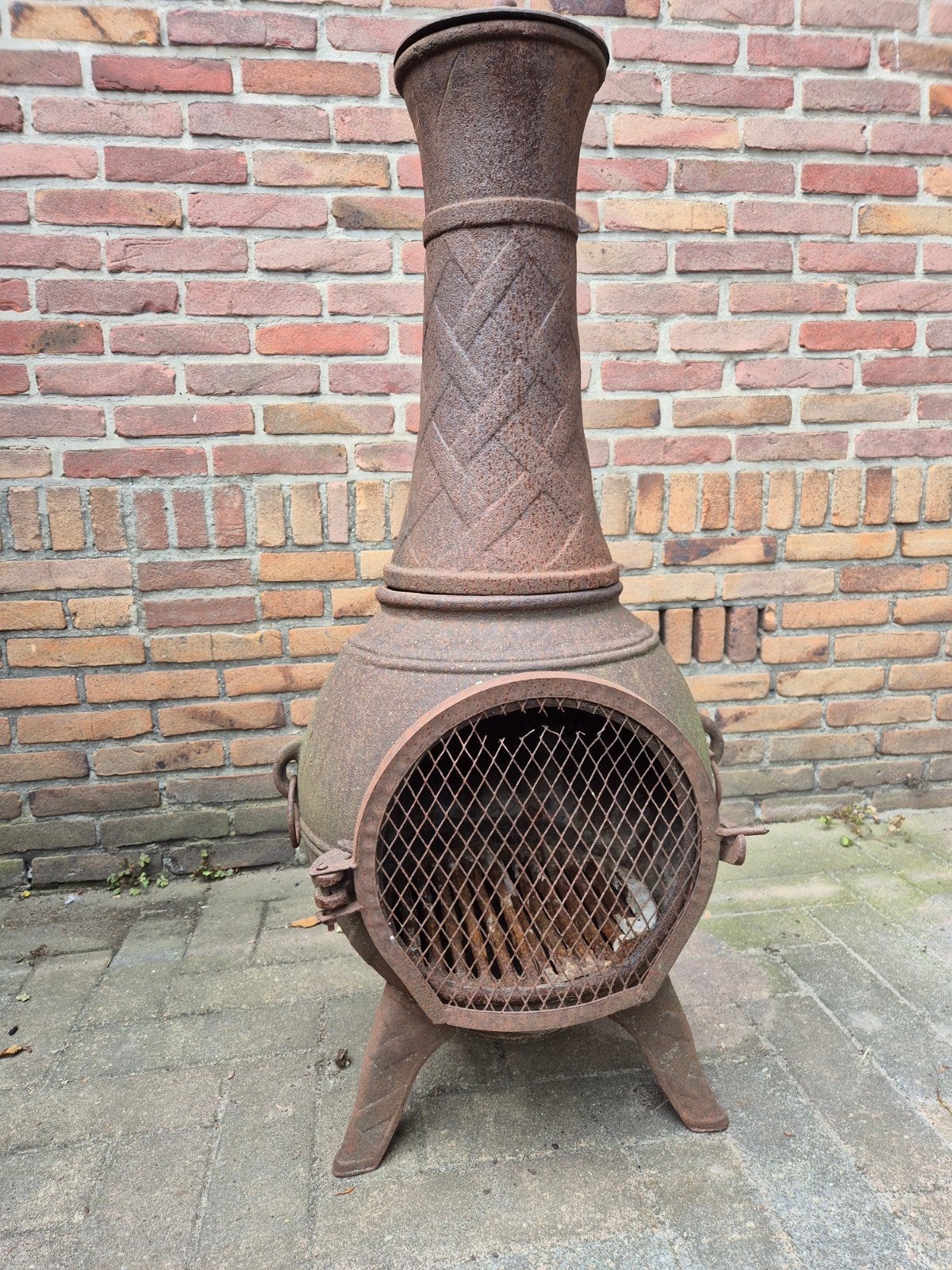 Gietijzeren terrashaard / buitenkachel, Ophalen, Gebruikt