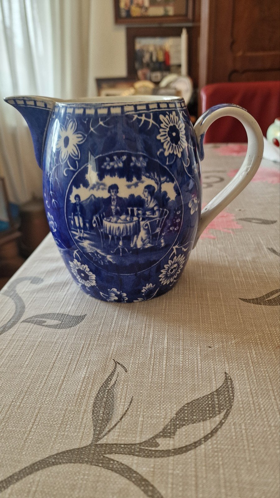 Puntgave kan 15cm thea Drinker. Blauw wit Socihie Ceramiek M, Ophalen of Verzenden