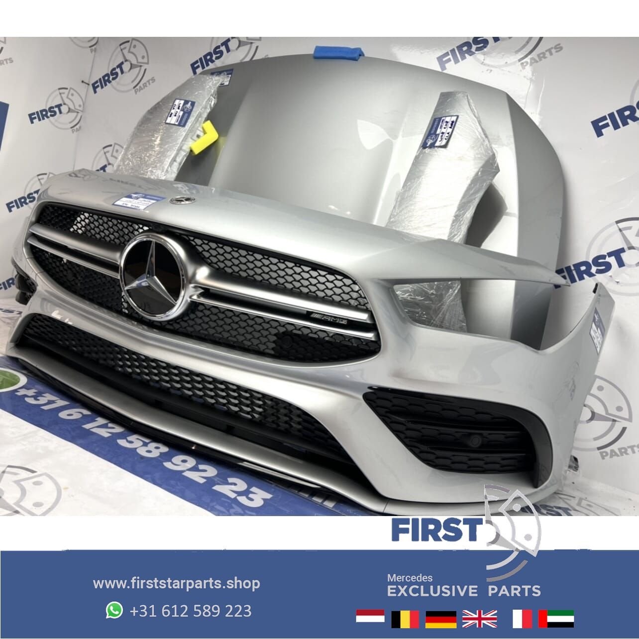 W118 C118 CLA 35 AMG VOORKOP ZILVER GRIJS origineel Mercedes, Gebruikt, -, Voor, Ophalen of Verzenden
