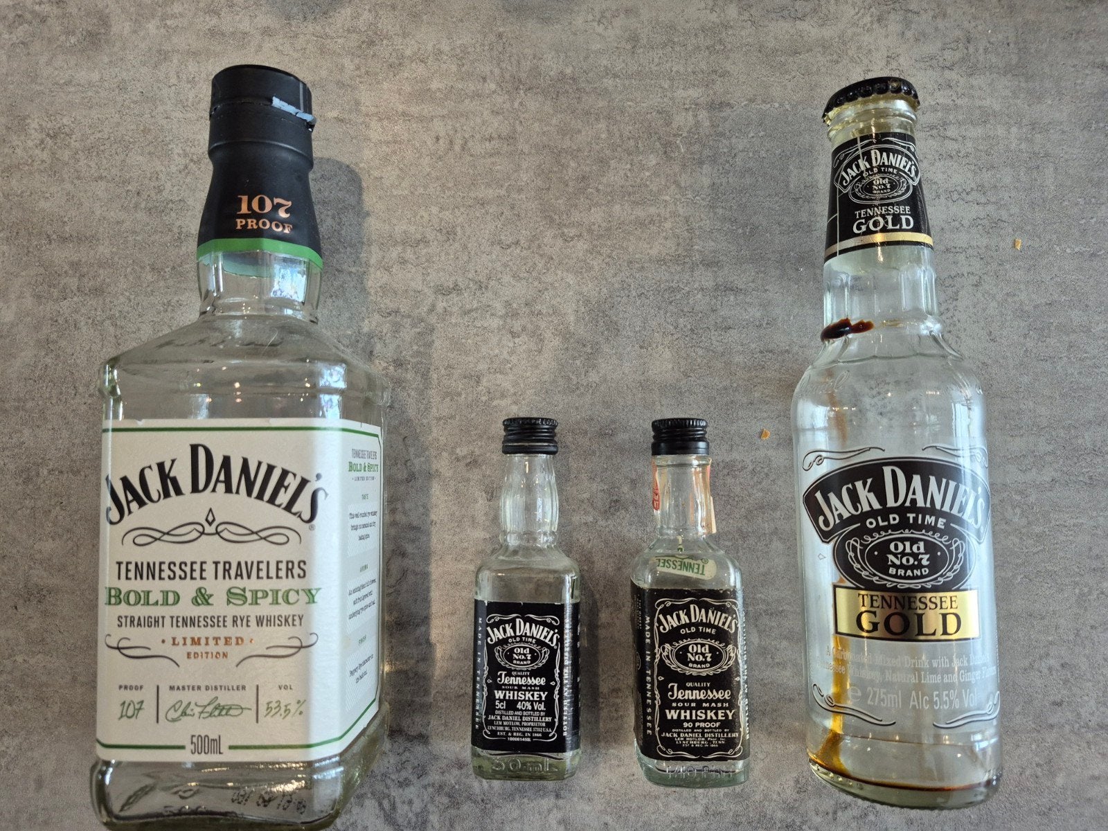 Lege Jack Daniel's flessen - Decoratie/Verzameling, Verzamelen, Ophalen of Verzenden, Gebruikt