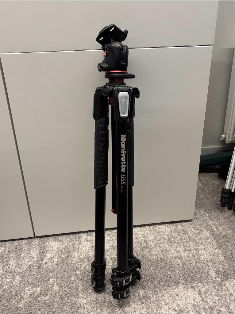 Manfrotto 502 Head Arca Swiss & 055 Aluminium 3 sec video, Audio, Tv en Foto, Fotografie | Statieven en Balhoofden, Ophalen, Driepoot