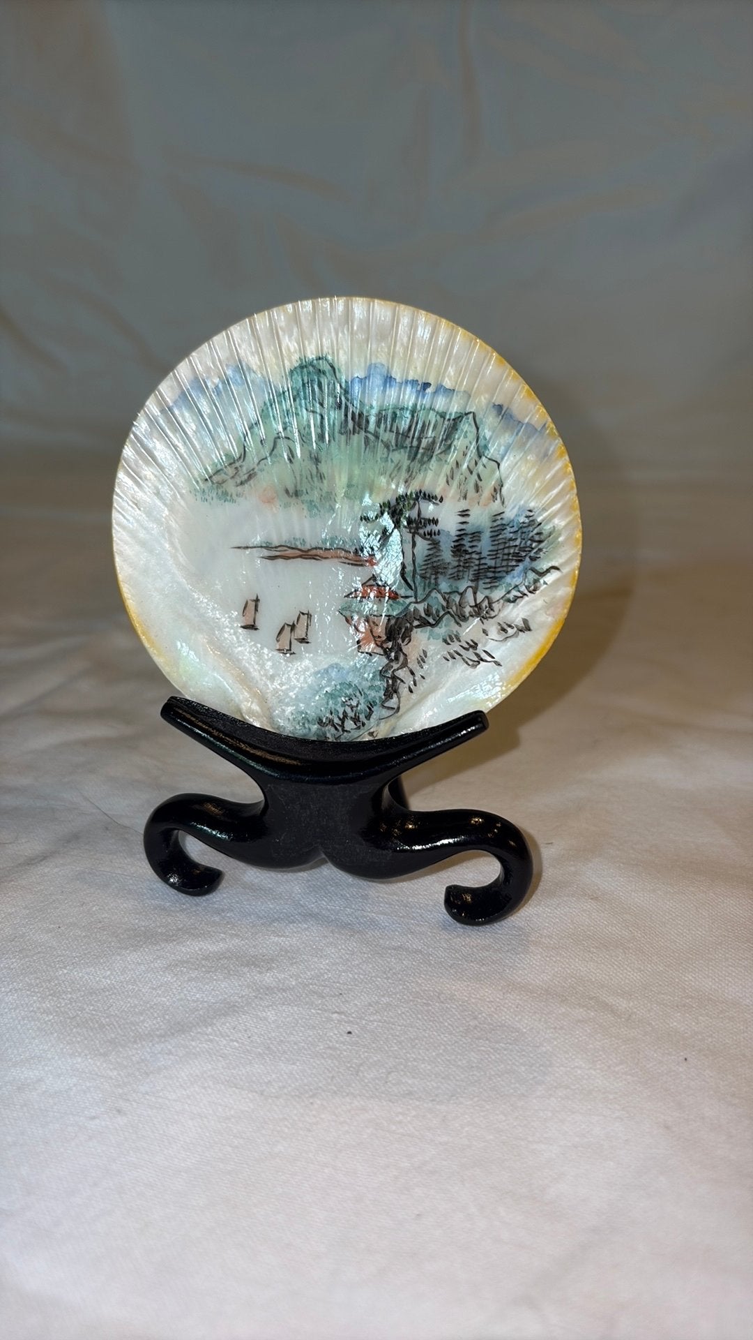 Schelp beschlider chinees vintage, Antiek en Kunst, Ophalen of Verzenden
