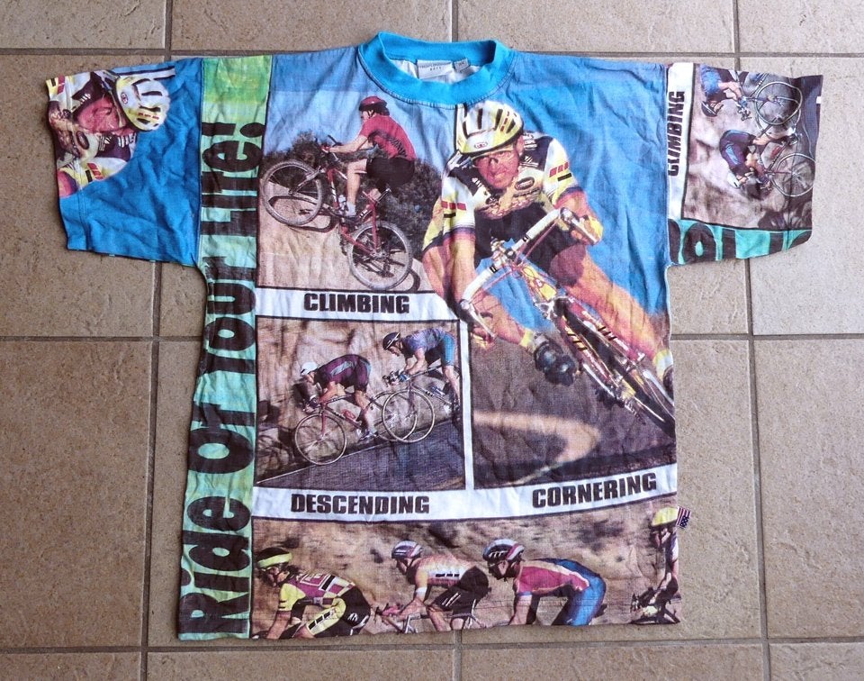 Cycling t-shirt jongensshirt blauw wielrennen maat 164, Gebruikt, Ophalen of Verzenden, Shirt of Longsleeve, V&D