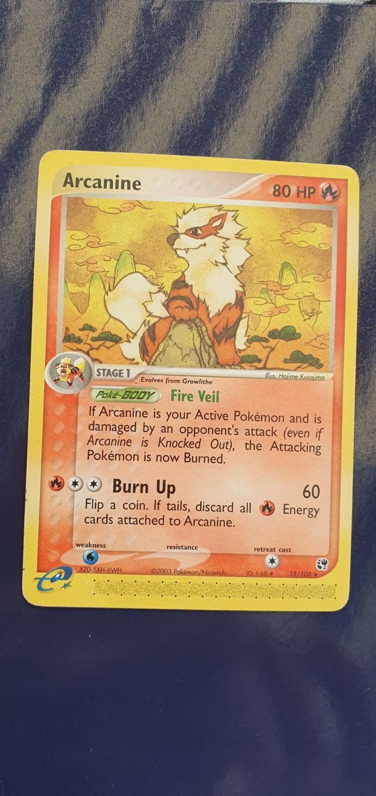 Arcanine 15/100 pokemon kaart, Ophalen of Verzenden, Gebruikt