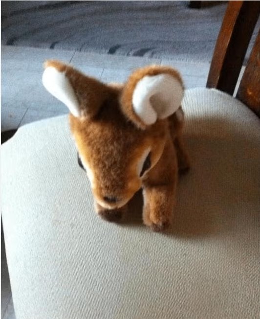 Knuffel hertje bruin 25 cm, Overige karakters, Overige typen, Ophalen of Verzenden, Zo goed als nieuw