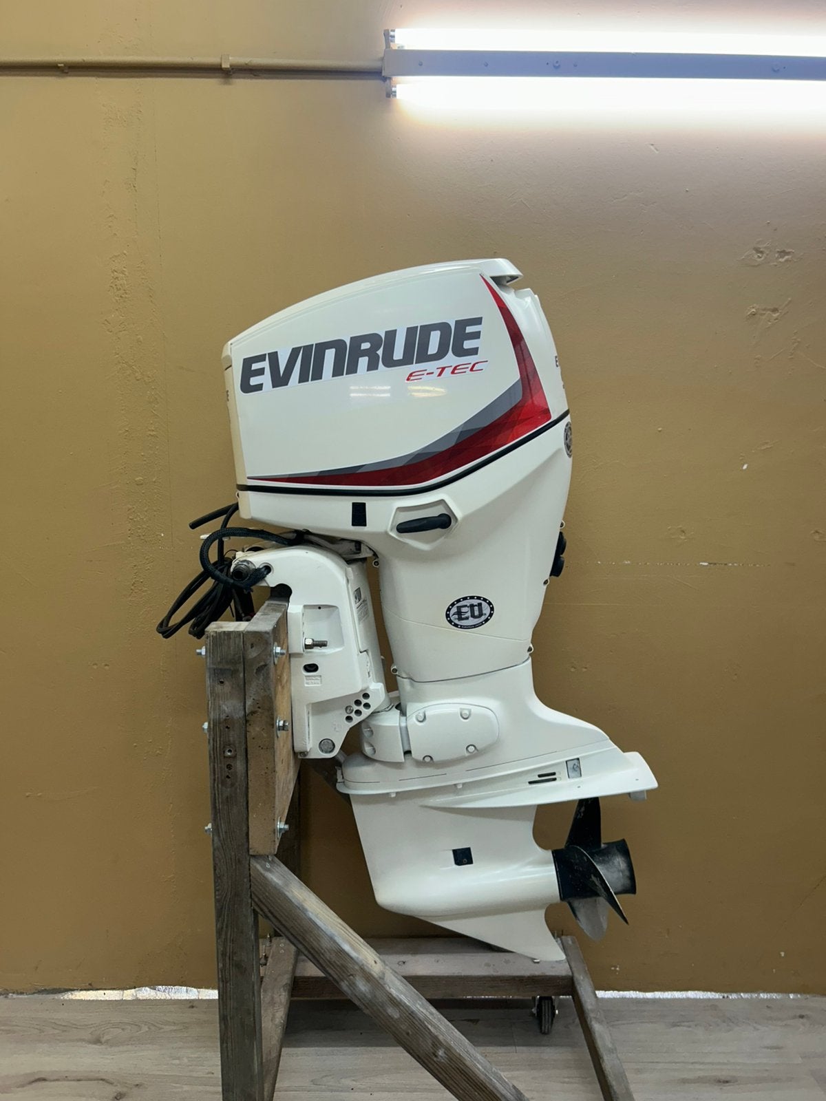 Evinrude 90 pk E-TEC langstaart compleet, Ophalen, Gebruikt, Elektrische start, 30 pk of meer