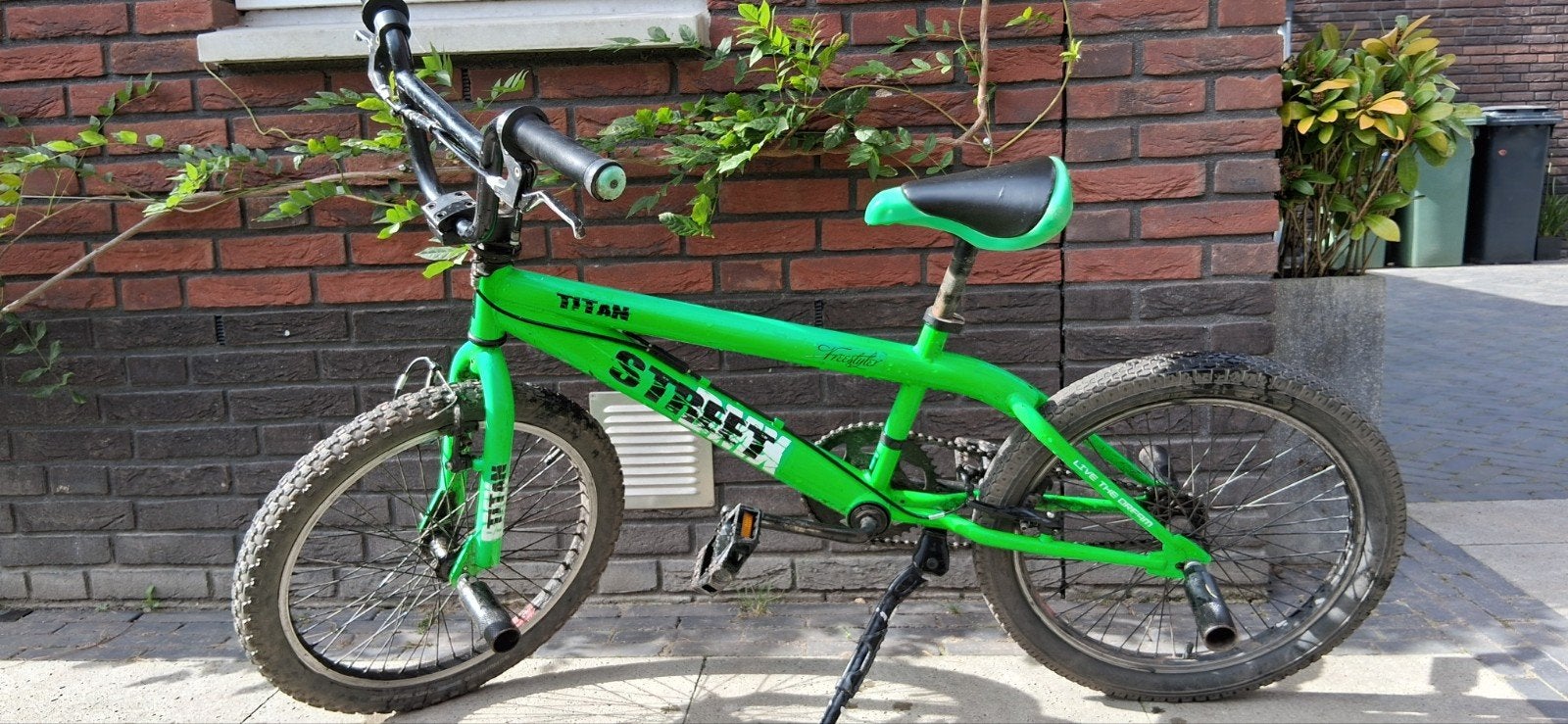 stuntfiets/BMX fiets/ crossfiets 20 inch, Fietsen en Brommers, Ophalen, Gebruikt, Staal, Velgrem