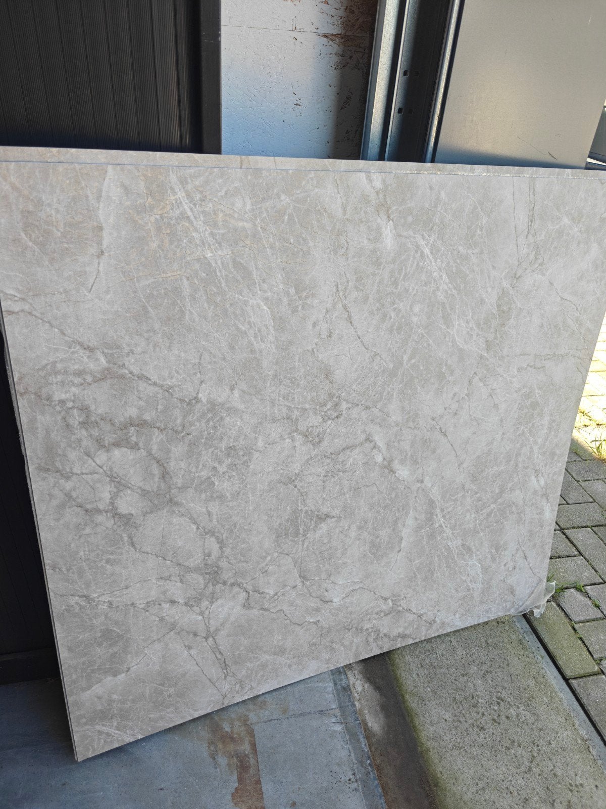 PVC Wandpaneel MAT Marmerlook Taupe - 6 stuks, Ophalen, 5 tot 10 m², Zo goed als nieuw, Overige materialen