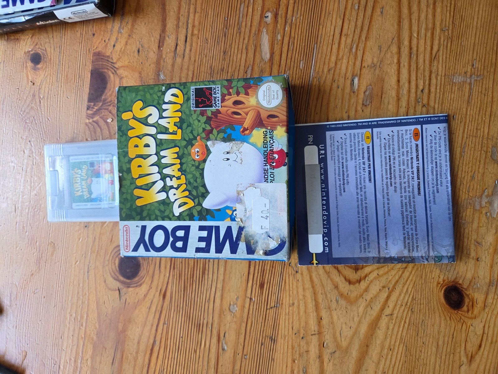 Kirby's Dream Land Game Boy (met doos), Spelcomputers en Games, Gebruikt, 1 speler, Ophalen of Verzenden, Vanaf 3 jaar