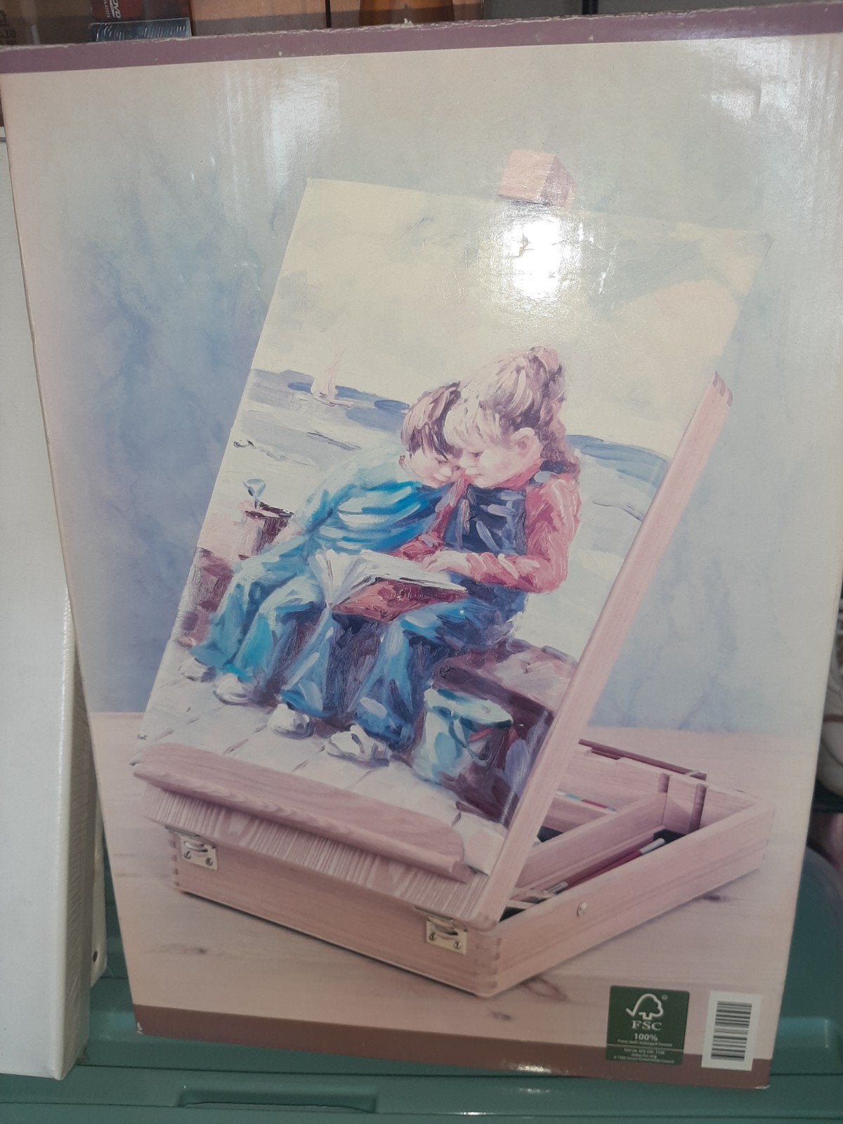 Schilderset: ezel, olieverf, penselen, doeken, Ophalen