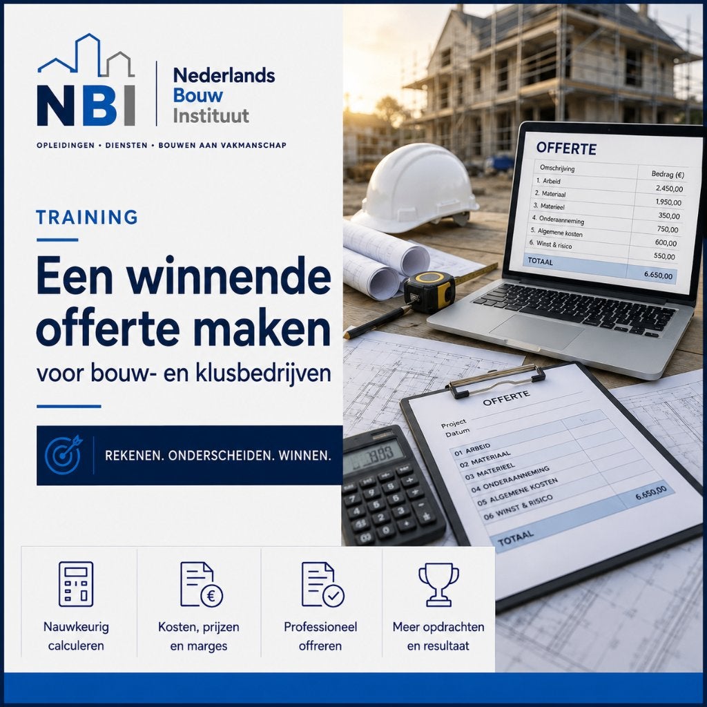 Cursus ‘Een Winnende Offerte Maken’: Meer Grip op Kosten,, Boeken, Www.nederlandsbouwinstituut.nl, Niet van toepassing, Nieuw