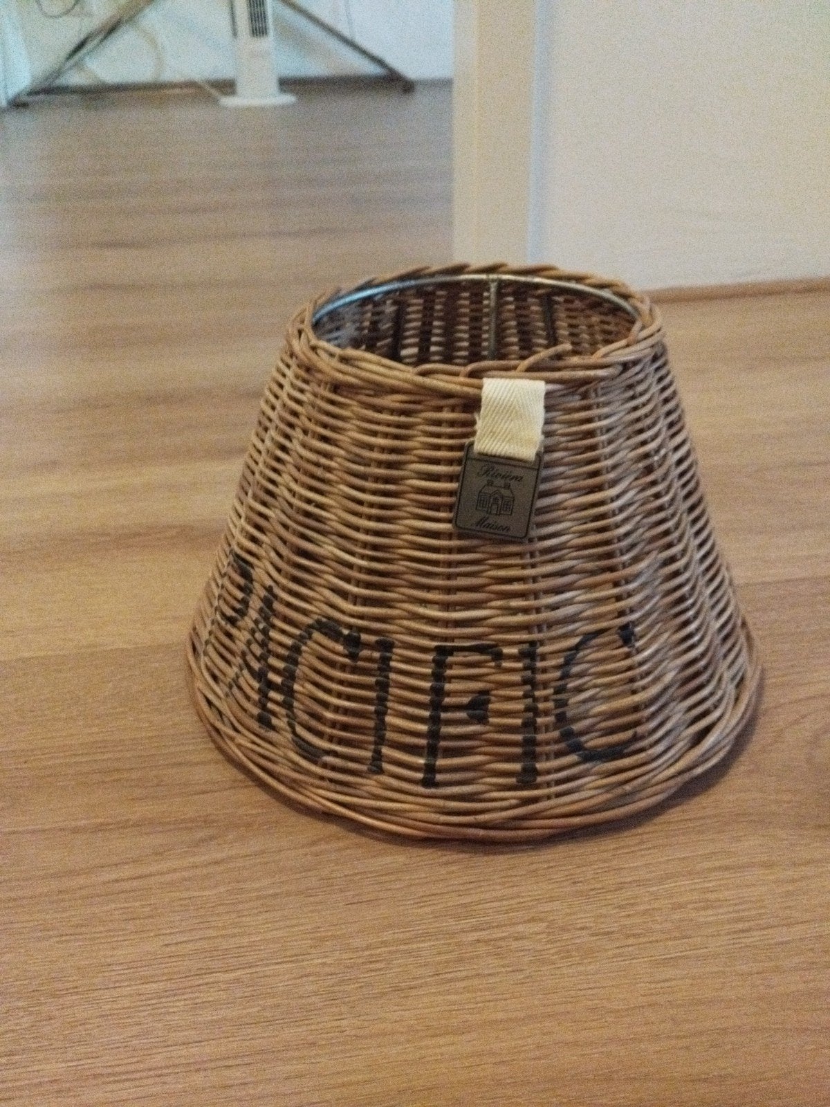Rotan lampenkap Riviera Maison 'Pacific', Huis en Inrichting, Lampen | Lampenkappen, Gebruikt, Bruin, Ophalen of Verzenden, Overige vormen