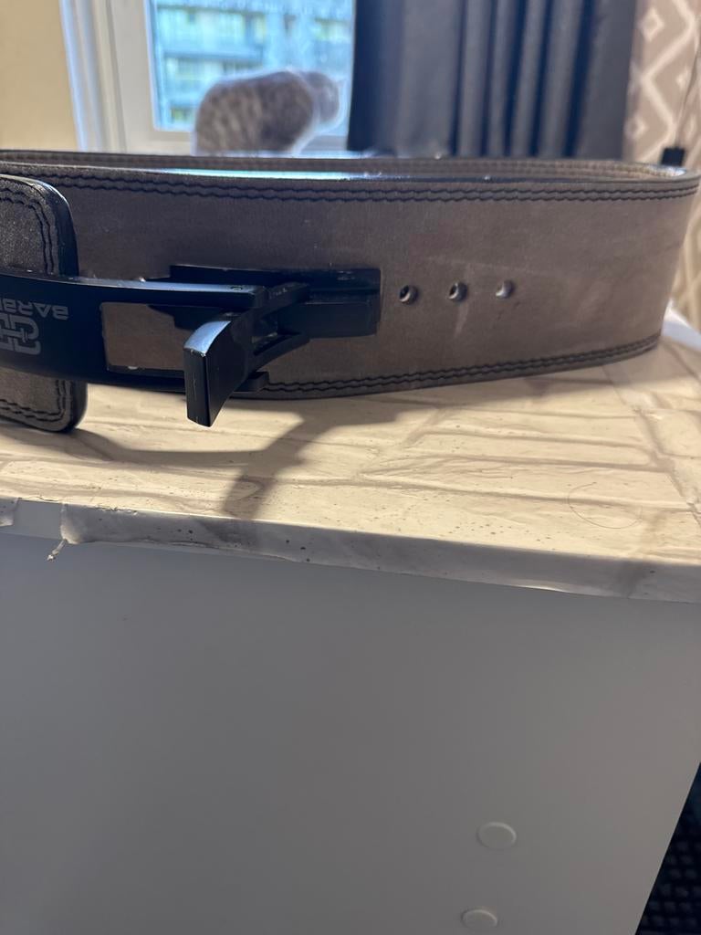 Barbelts gewichthefriem, Sport en Fitness, Ophalen of Verzenden, Gebruikt, Rug, Halterriem